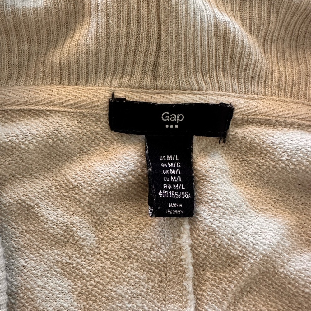 GAP Cream Cardigan Sweater Lightweight Open-Front - Picture 2 of 4
